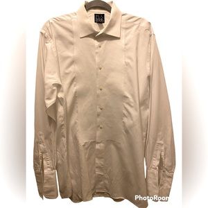 Jos. A. Bank Men’s Cotton Tuxedo Dress Shirt French Cuffs White ~ Size 16-34